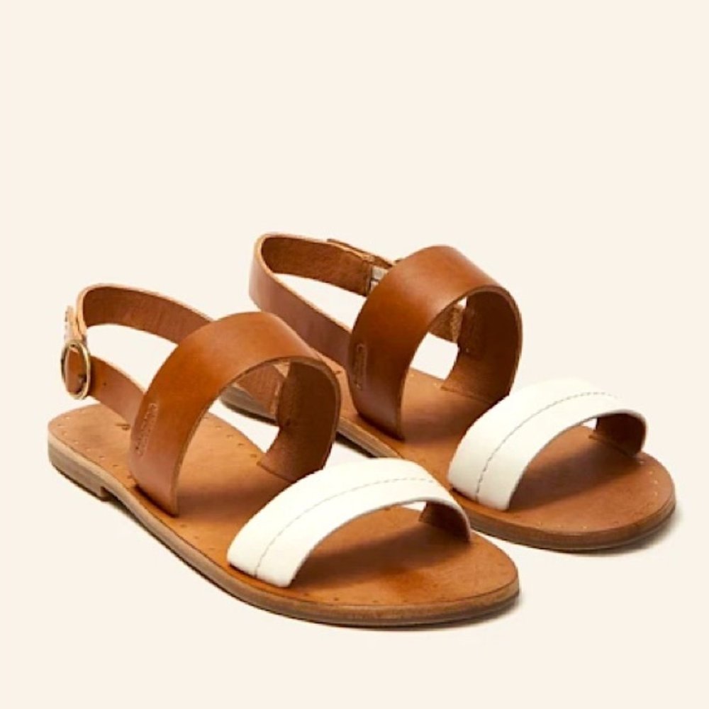 Frye Ally 2 Band Sling Flat Leather Casual Sandals - Picture 4 of 15